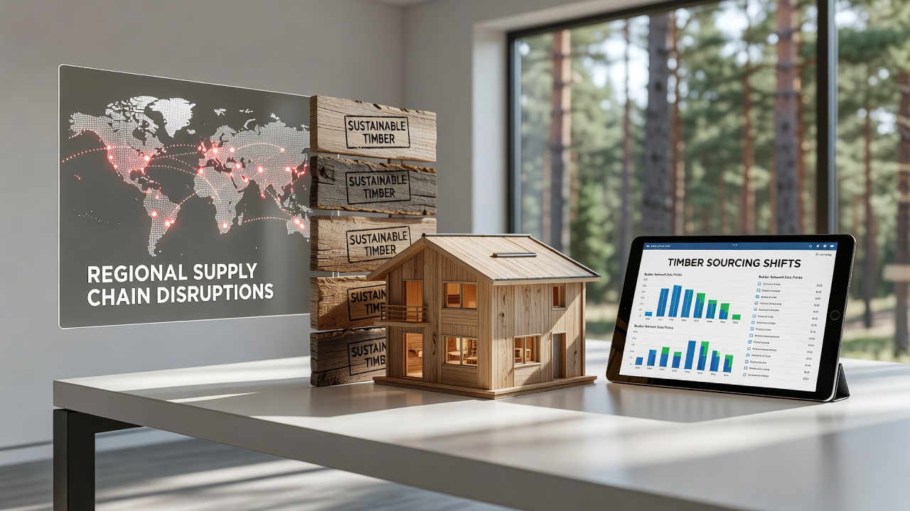 Timber Sourcing Shifts in Compact Forest Dwellings Driven by Regional Supply Chain Disruptions and Builder Network Data